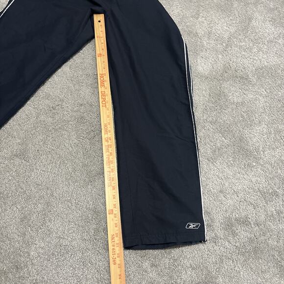 Vintage Reebok Pants Mens Size Large Track Athletic Lined Stripe Y2K 90s Blue - Picture 6 of 6